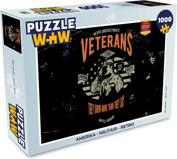 Puzzel Amerika - Militair - Retro - Legpuzzel - Puzzel 1000 stukjes volwassenen