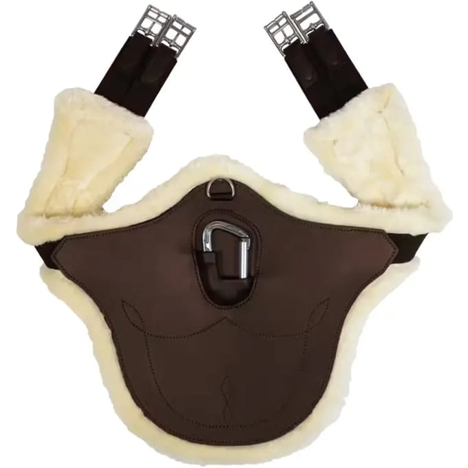 Kentucky Horsewear - Buiklapsingel anatomic wol / bont bruin 145cm