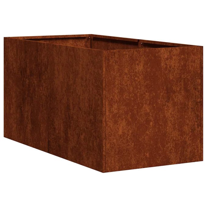 vidaXL - Plantenbak - roestig - 40x80x40 - cm - weervast - staal