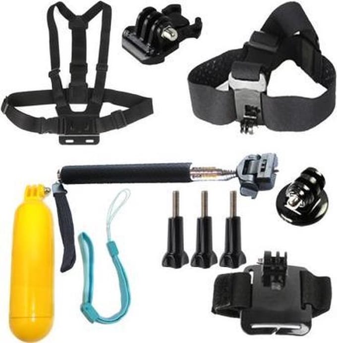 TECHPUNT 6-in-1 Accessoires set (6 stuks) - Geschikt voor o.a. GoPro, SJCAM