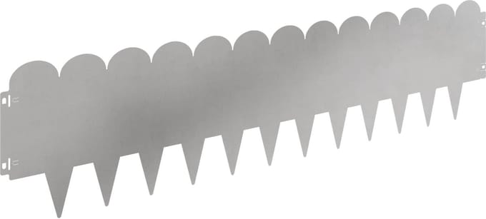 vidaXL - Gazonrand - 10 - st - 103 - x - 25 - cm - Staal - Zilverkleurig