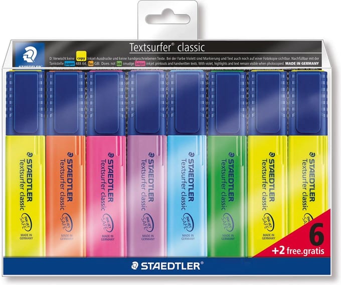 Fluorescerende Markeerstift Set Staedtler Textsurfer Classic Multicolour (5 Stuks)