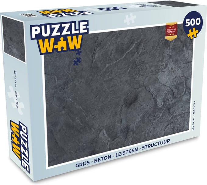 Puzzel Grijs - Beton print - Leisteen - Structuur - Retro - Legpuzzel - Puzzel 500 stukjes
