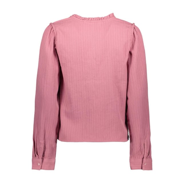 Only Onlemma ls detail v-neck top wvn cs fuchsia