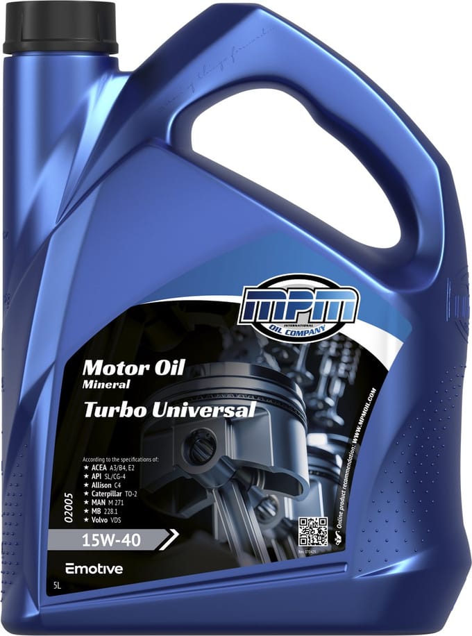 MPM Motorolie 15w40 multigrade turbo universal - 5 liter