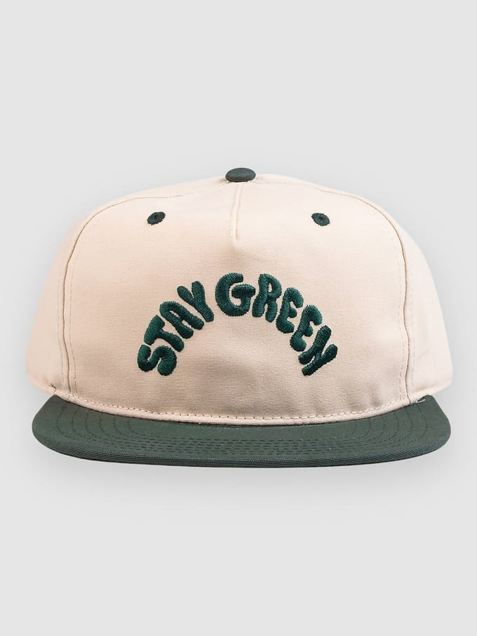The Dudes Stay Green Unstructured 5 Panel Cap wit