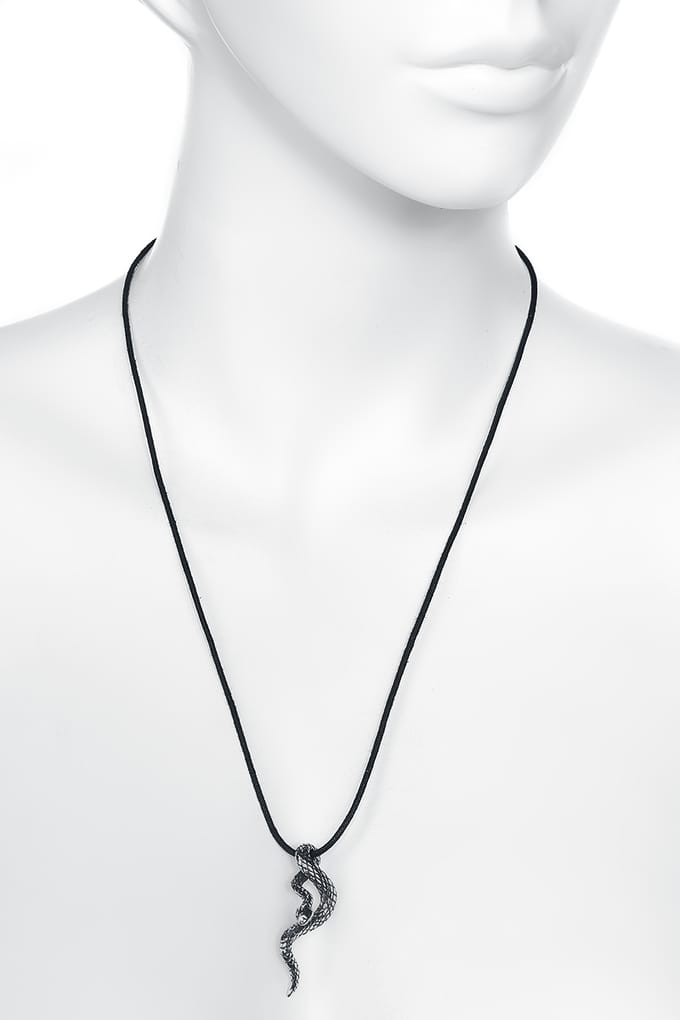 etNox Snake Hanger zilverkleurig Roestvrij staal -