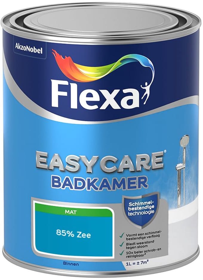 Flexa - Easycare Badkamer - 85% Zee - Mengverf - 1 L