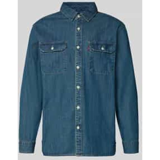 relaxed fit jeanshemd van puur katoen model 'JACKSON WORKER'