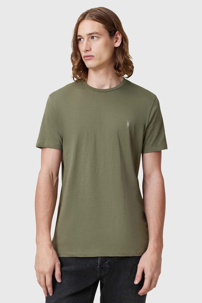 AllSaints Tonic Ss Crew Fleur Green Taglia: M | Magliette basic Outlet | Uomo | Verde