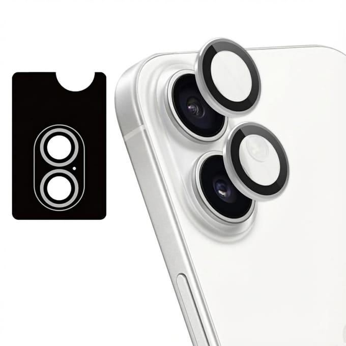 imoshion Camera Lens Protector - Geschikt voor iPhone 16/ iPhone 16 Plus/ iPhone 17 - 2 Pack - Wit