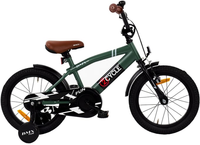 2Cycle BMX-Fun kinderfiets 16 inch (4 tot 6 jaar) voor jongens groen