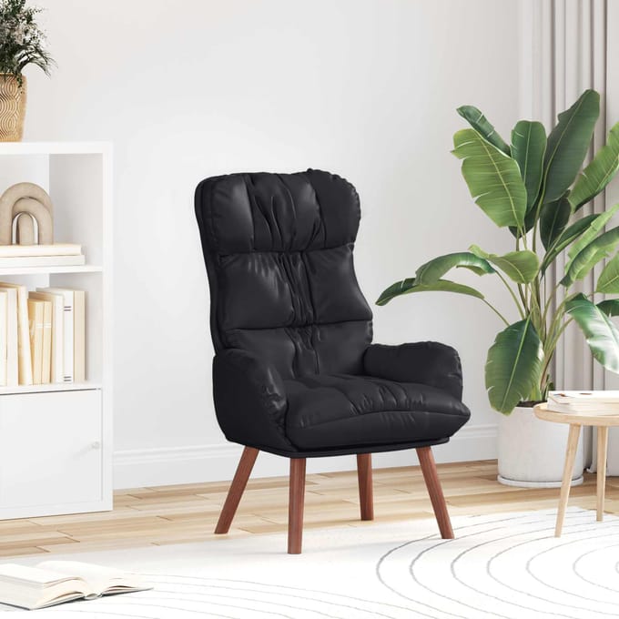 vidaXL - Fauteuil - Zwart - 69 - x - 74 - x - 93 - cm - Kunstleer