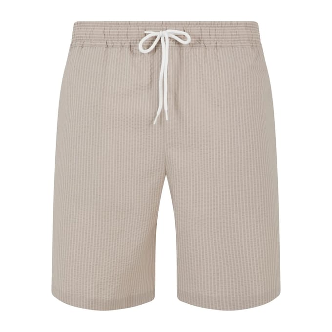 Urban Classics - Basic Seersucker Korte broek - XL - Grijs
