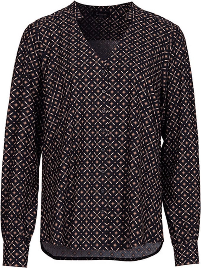 G-Maxx blouse Ranya - Zwart/kleurenmix