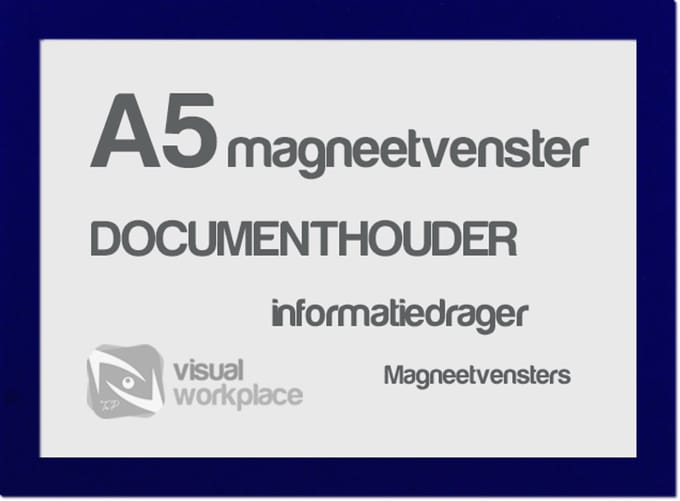 Magneetvensters A5 - Blauw