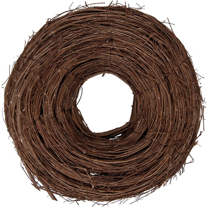 Clayre & Eef Krans Ø 30x10 cm Bruin Rotan
