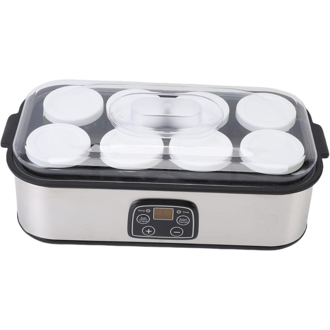 Yoghurtmaker Machine 0 48 Uur Timer 8 Bekers Automatische Temperatuurregeling Elektrische Yoghurtmaker voor Thuis US Stekker 110V white