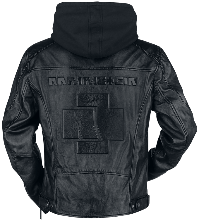 Rammstein Lederen jas - Logo - S tot 5XL - voor Mannen - zwart