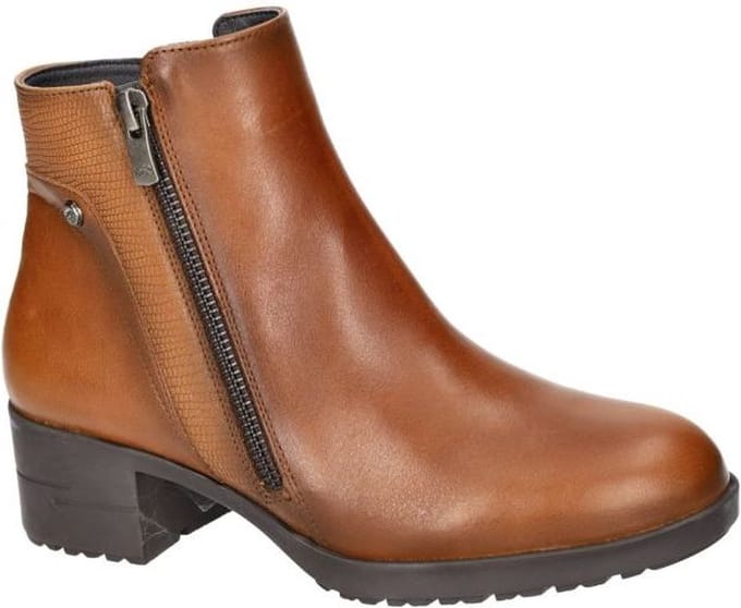 Fluchos -Dames - cognac/caramel - enkellaarzen - maat 36