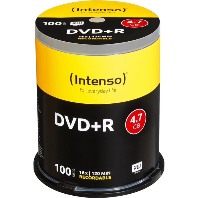 Intenso 4111156 DVD+R disc 4.7 GB 100 stuk(s) Spindel
