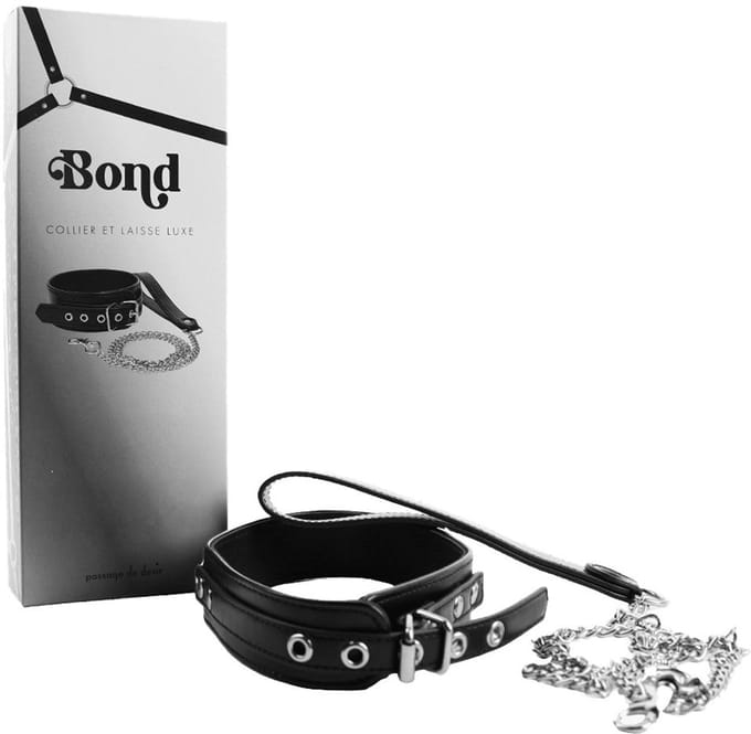 Luxe halsband en riem BOND