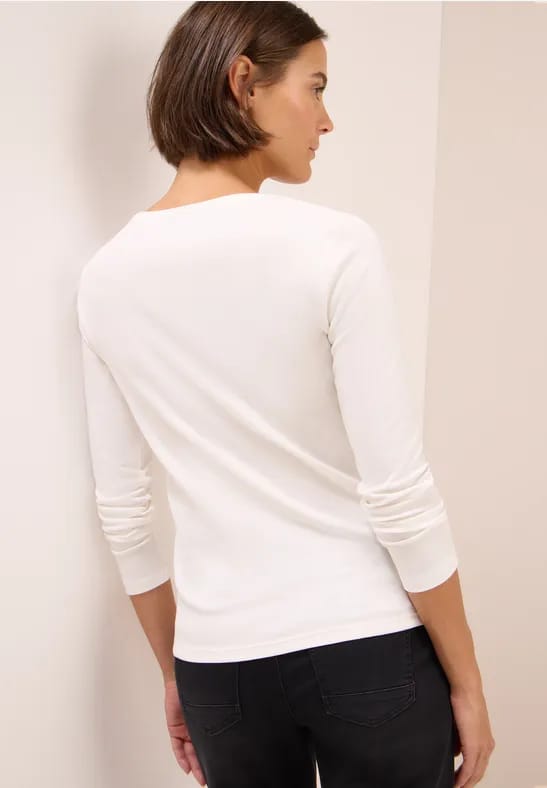 Basic shirt met lange mouwen