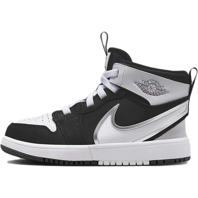 Air Jordan 1 Mid RM EasyOn PS 'Zwart Wit' 31 gray