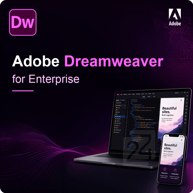 Adobe Dreamweaver for Enterprise EDU 100+ Gebruiker(s)