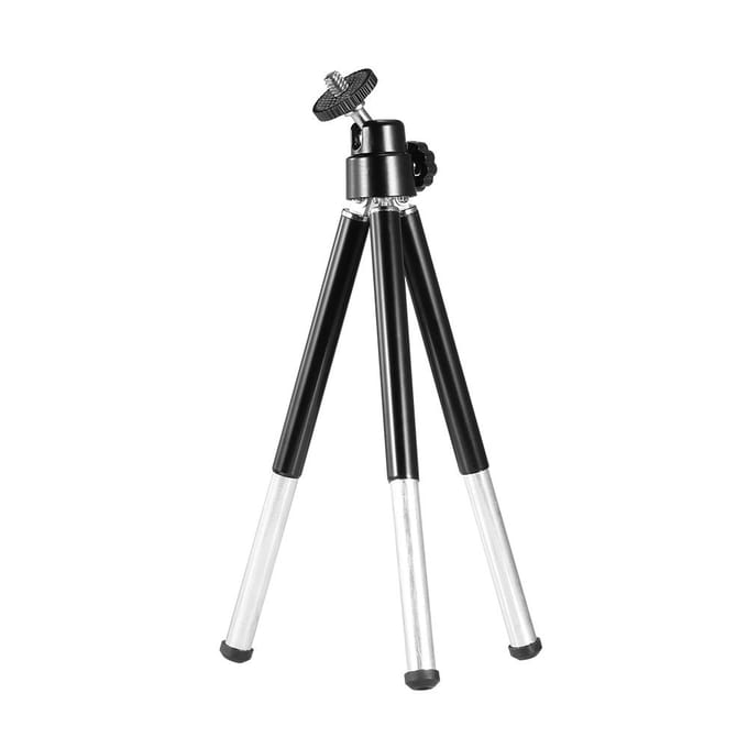 Draagbaar Mini Webcam Statief voor Smartphone Lichtgewicht Flexibel Webcamera Desktop Ondersteuningsstandaard zwart