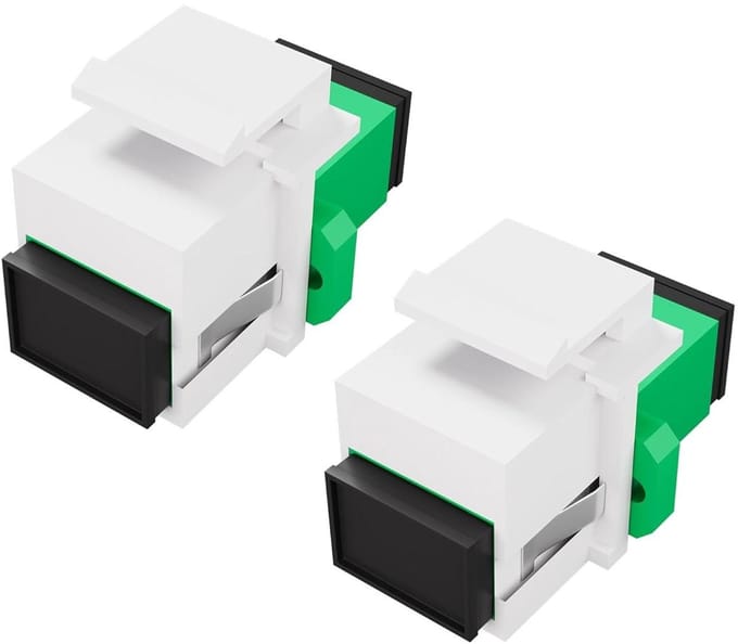 Glasvezel Koppeling - SC APC Adapter - Netwerk Uitbreiding - Lage Invoegverliezen - Set van 2 - Groen