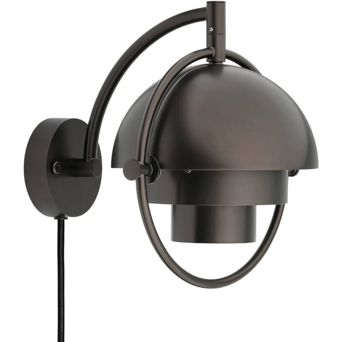 Gubi wandlamp Multi-Lite, zwart-messingkleurig, metaal