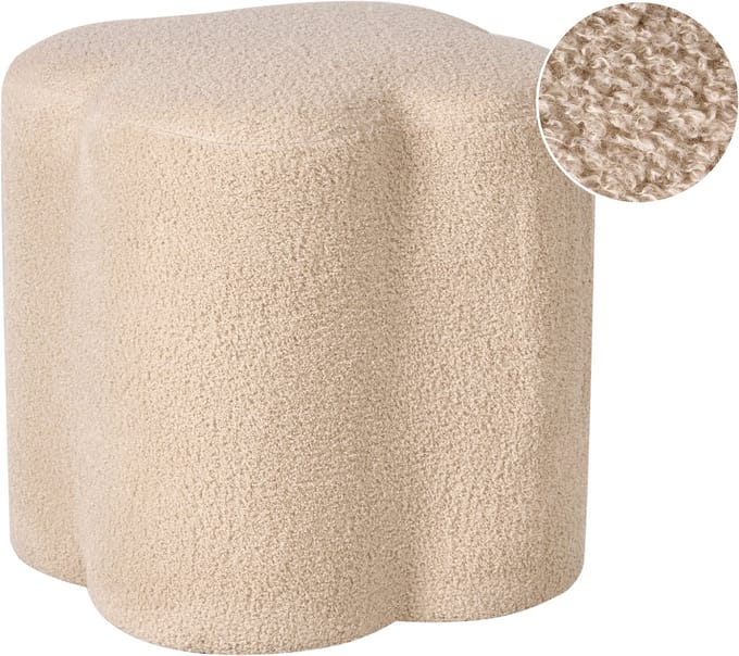 MANCOS - Poef - Beige - Bouclé