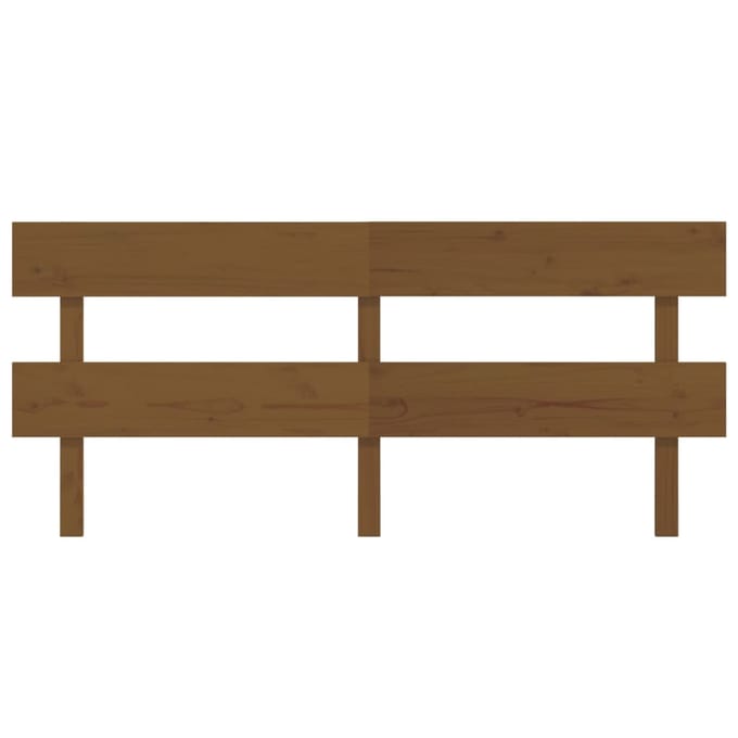 vidaXL - Hoofdbord - 204x3x81 - cm - massief - grenenhout - honingbruin