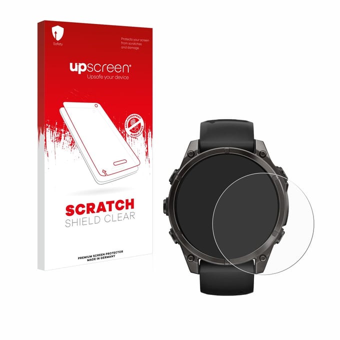 upscreen - Screenprotector voor Garmin Fenix 8 / 8 Pro (47 mm) - Folie Beschermfolie transparant