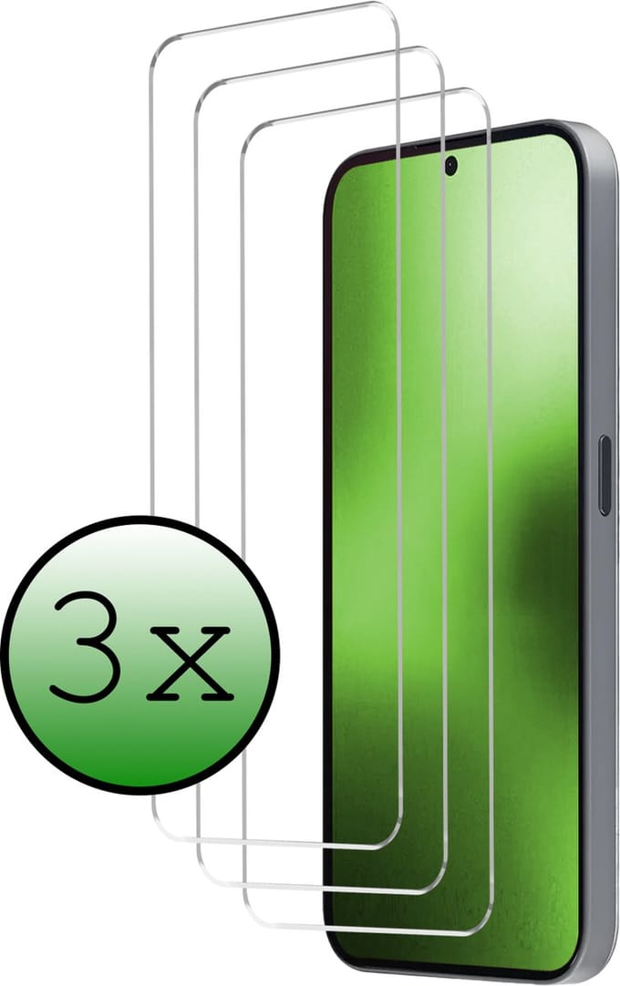 Screenprotector - 3 Stuks Geschikt voor Nothing Phone (2a) Plus - Extra Sterk - Beschermglas - Gehard Glas - Tempered Glass - Screen Protector