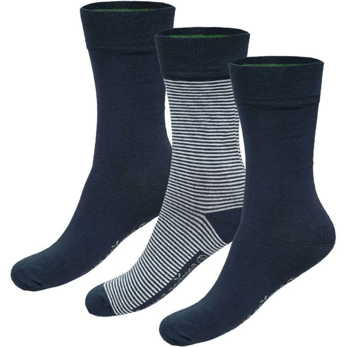 Bamboo Basics Navy Sokken Beau - 3-pack - Maat 41-46 - Bamboe Sokken - Normale Sokken
