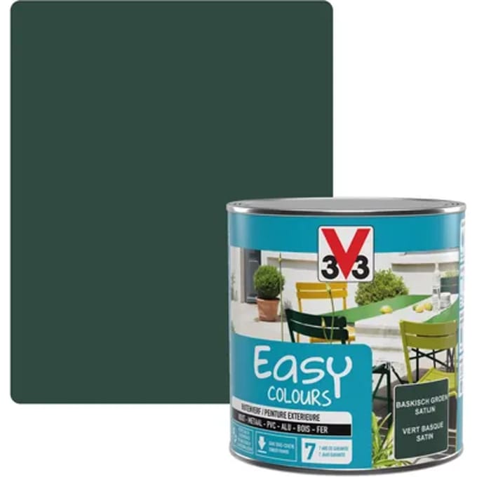 V33 Buitenlak Easy Colours - Baskisch Groen - Zijdeglans 0.5l