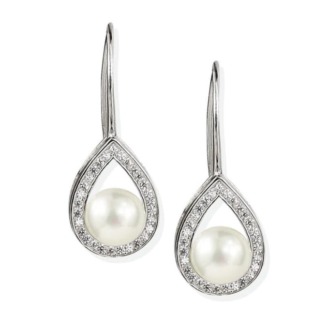 PROUD PEARLS® Oorbellen met parels en zirkonia