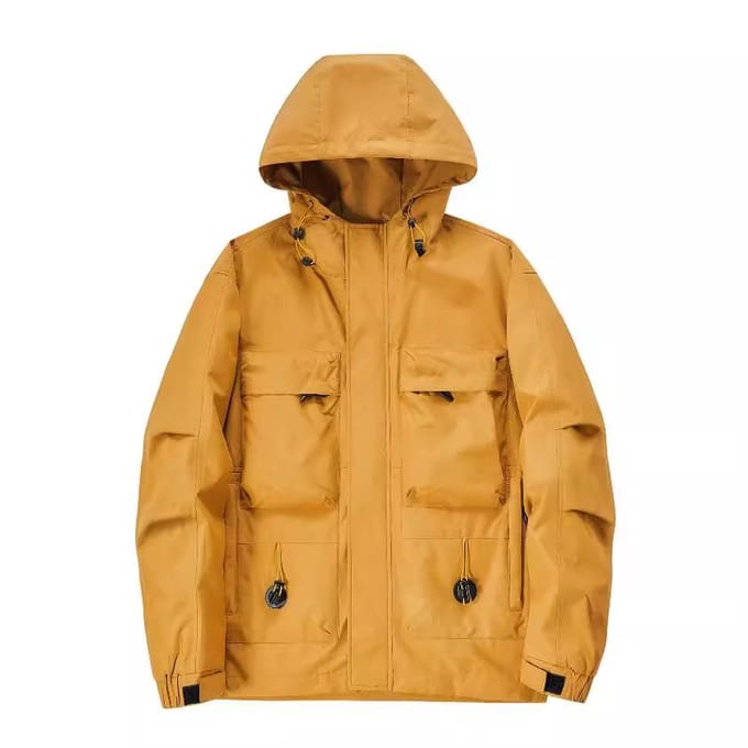 Veste coupe-vent ample à capuche pour homme, grande taille, décontractée, multi-poches, pour l'extérieur 5XL black