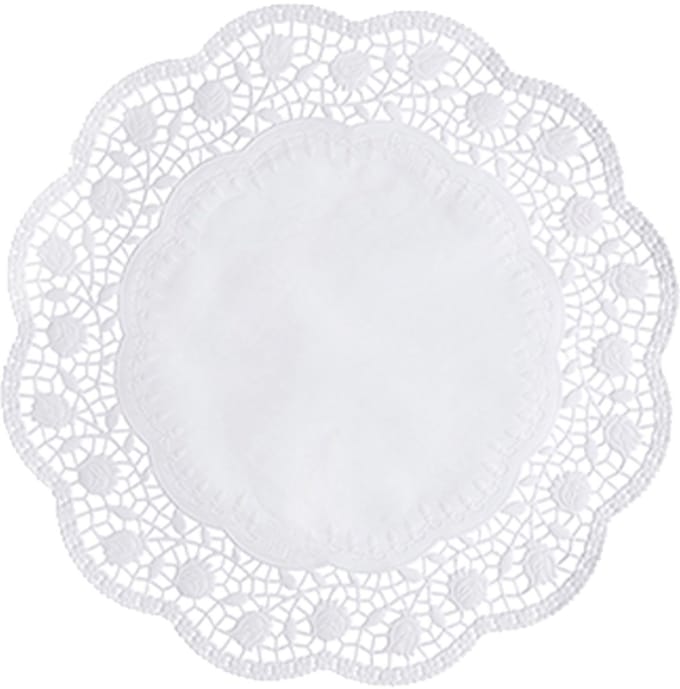 25x 8 Taartranden rond Ø 33 cm wit
