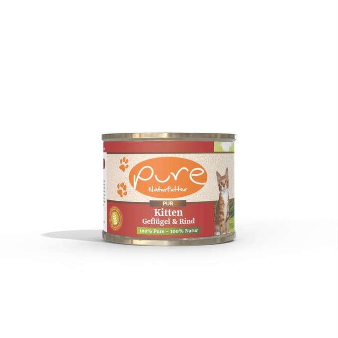 Chomi Pets - PURE - Kitten Rund & Kip Paté - 195 gram - KipRundKalkoen