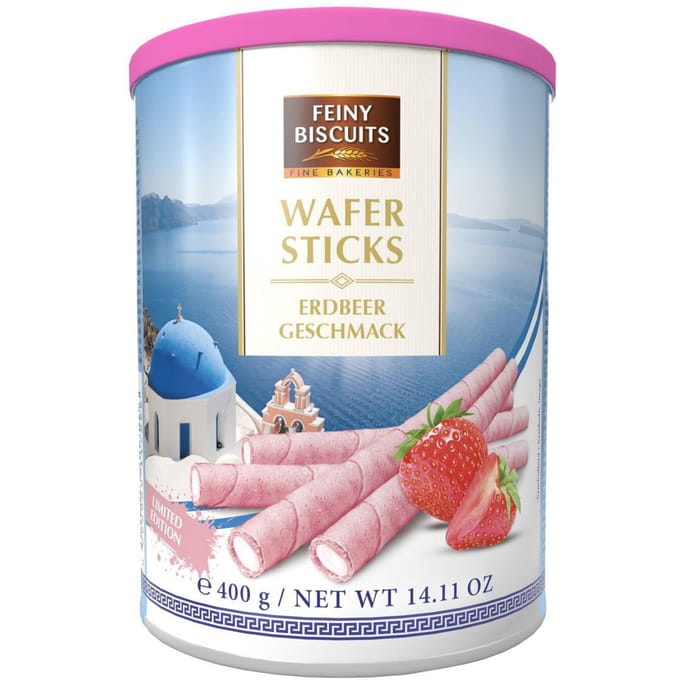 Feine Biscuits Aardbei Wafelrolletjes 400 g