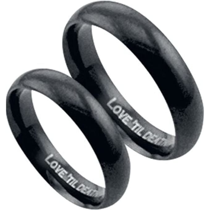 etnox Love 'Til Death Unisex Ring - zwart - Standard