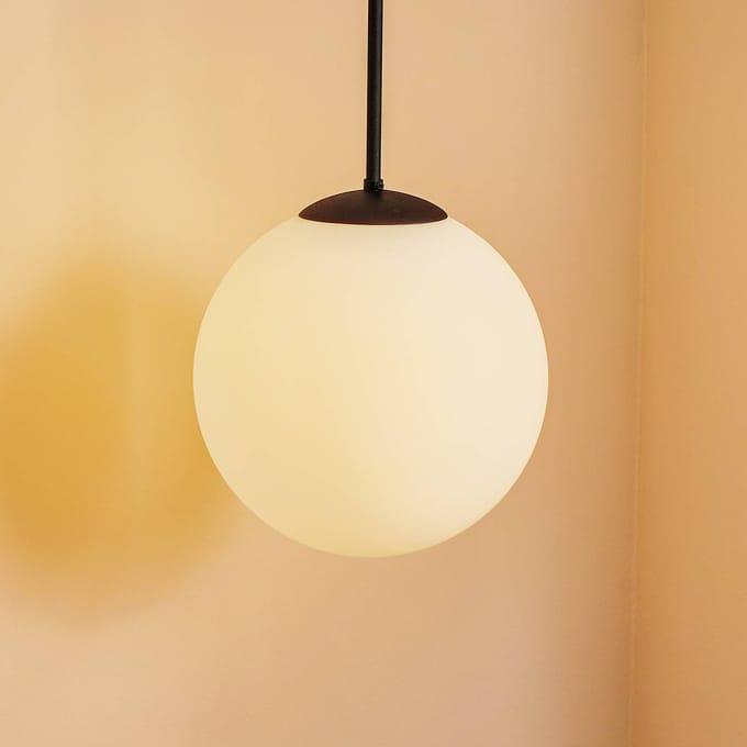 ALDEX Hanglamp Dione, 1-lamp, wit/zwart 30 cm