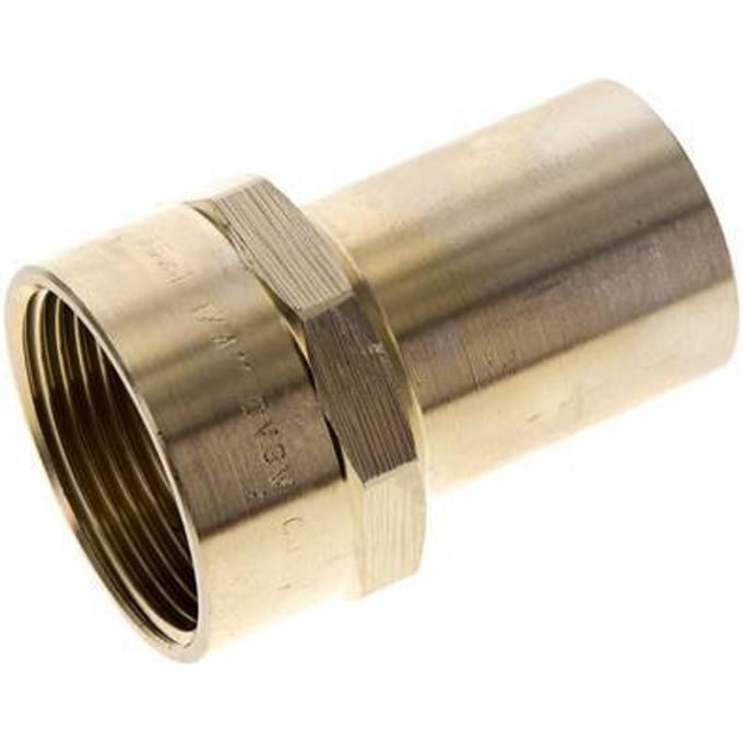 Perskoppeling - 35mm Buiseinde & Rp 1-1/4'' Persmof - Koperlegering