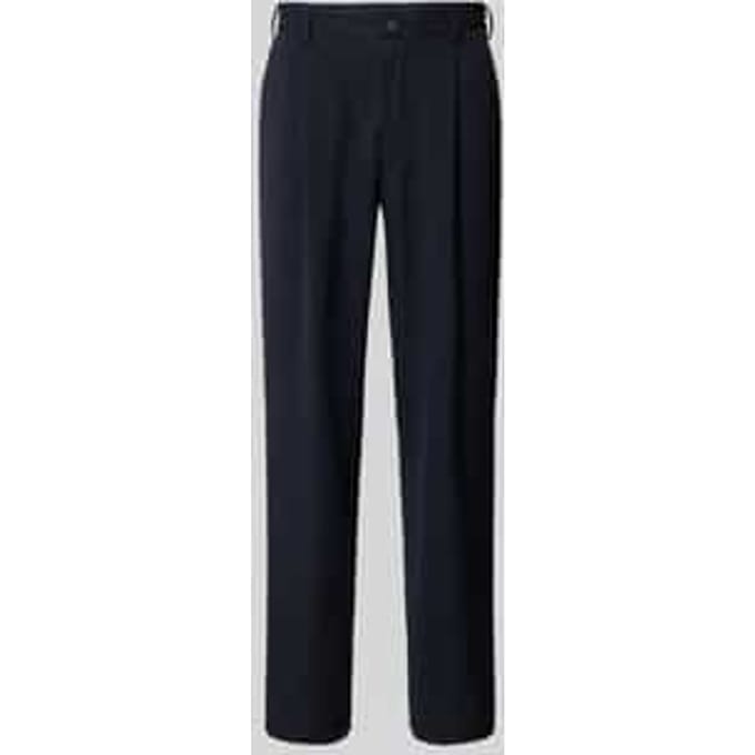 Loose fit bandplooibroek met riemlussen, model 'FINN'
