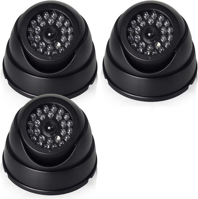 Camera Dummy Set - Nep Camera - Huis Beveiligen - Knipperende LED - 2 Stuks - Zwart