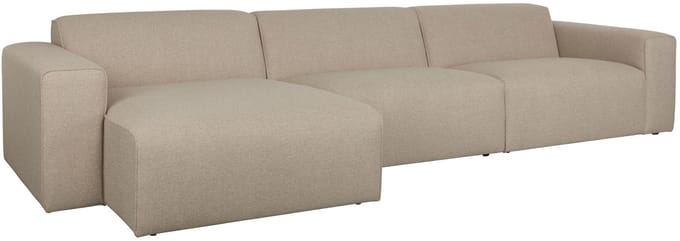 Zuiver Sofa Milka 4,5-zitsbank Chaise longue Links Cappuccino