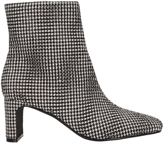 La Strada Enkellaars Zwart Wit Textiel - Damesschoenen - Maat - 36